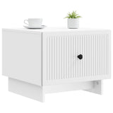 vidaXL Salontafel met lade Wit 49 x 50 x 40 cm Bewerkt hout