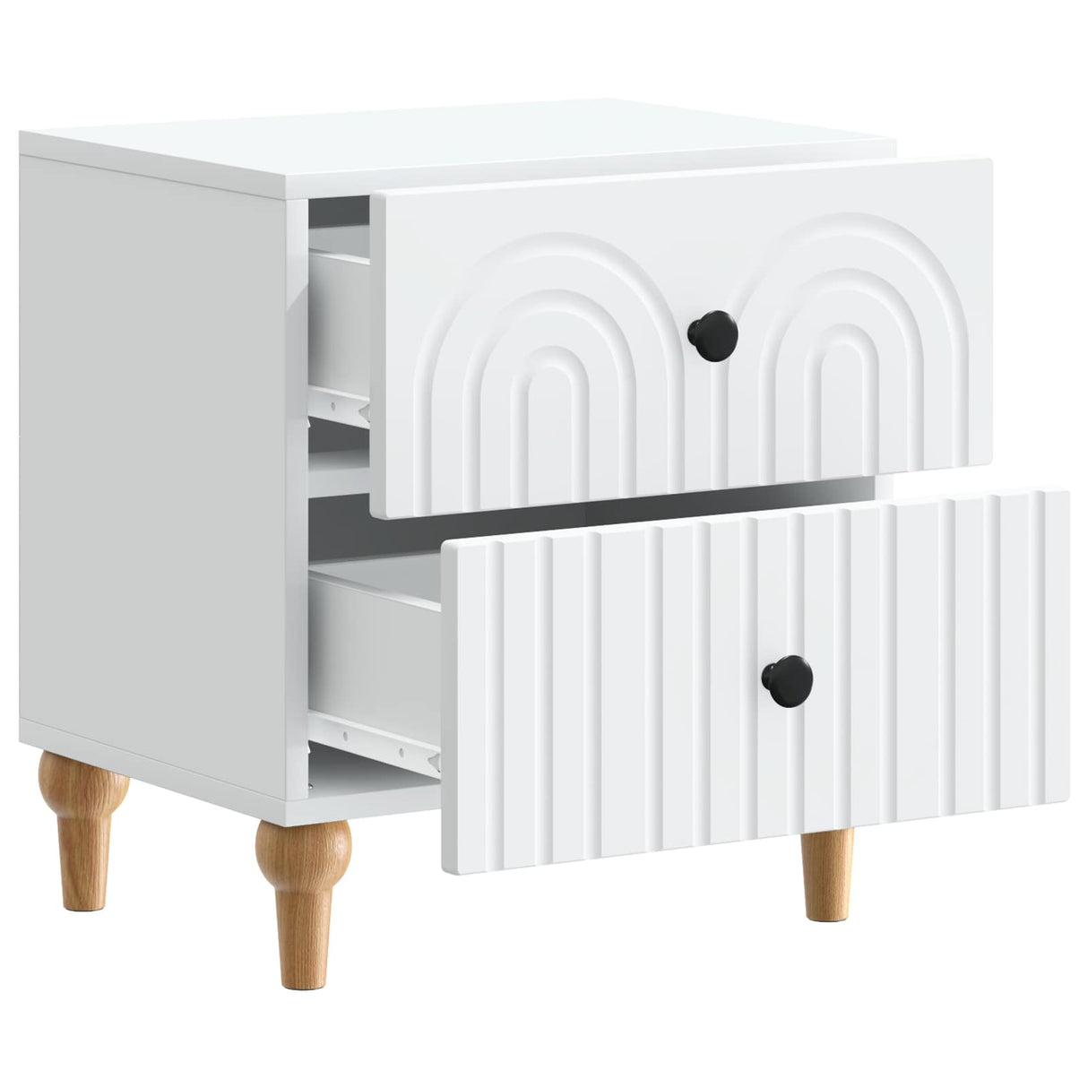 vidaXL Nightstand with Drawer White 43 x 34.5 x 48 cm Engineered Wood
