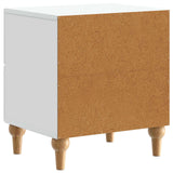 vidaXL Nightstand with Drawer White 43 x 34.5 x 48 cm Engineered Wood