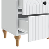 vidaXL Nightstand with Drawer White 43 x 34.5 x 48 cm Engineered Wood