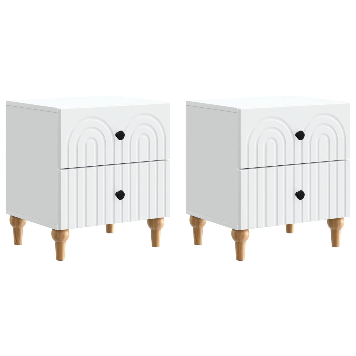 vidaXL Nightstand with Drawer White 43 x 34.5 x 48 cm Engineered Wood