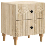vidaXL Nightstand with Drawer White 43 x 34.5 x 48 cm Engineered Wood