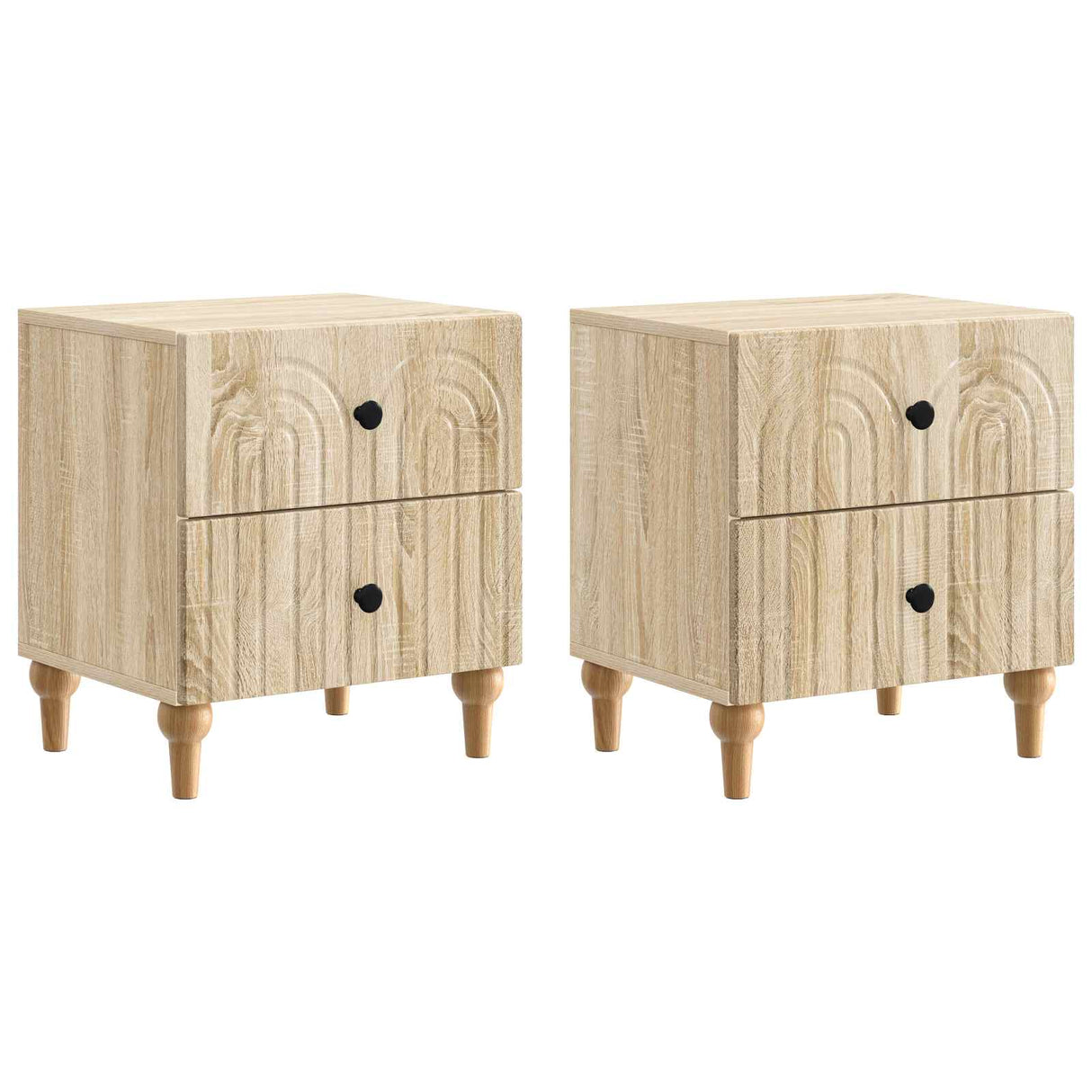 vidaXL Nightstand with Drawer White 43 x 34.5 x 48 cm Engineered Wood