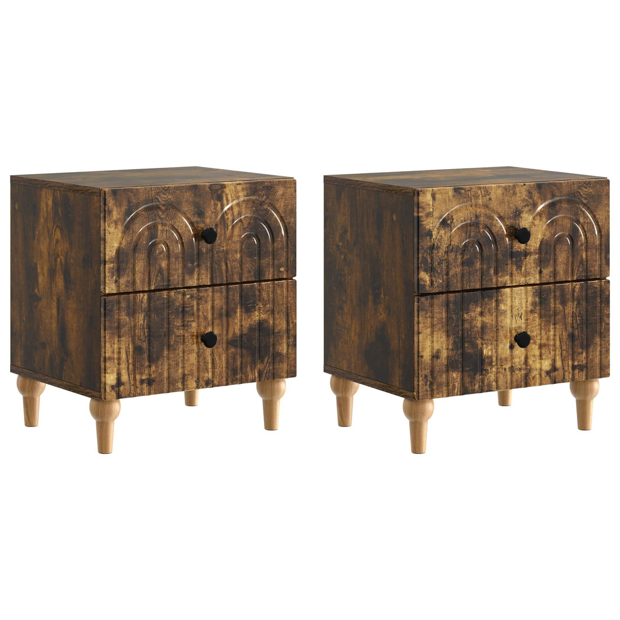 vidaXL Nightstand with Drawer White 43 x 34.5 x 48 cm Engineered Wood