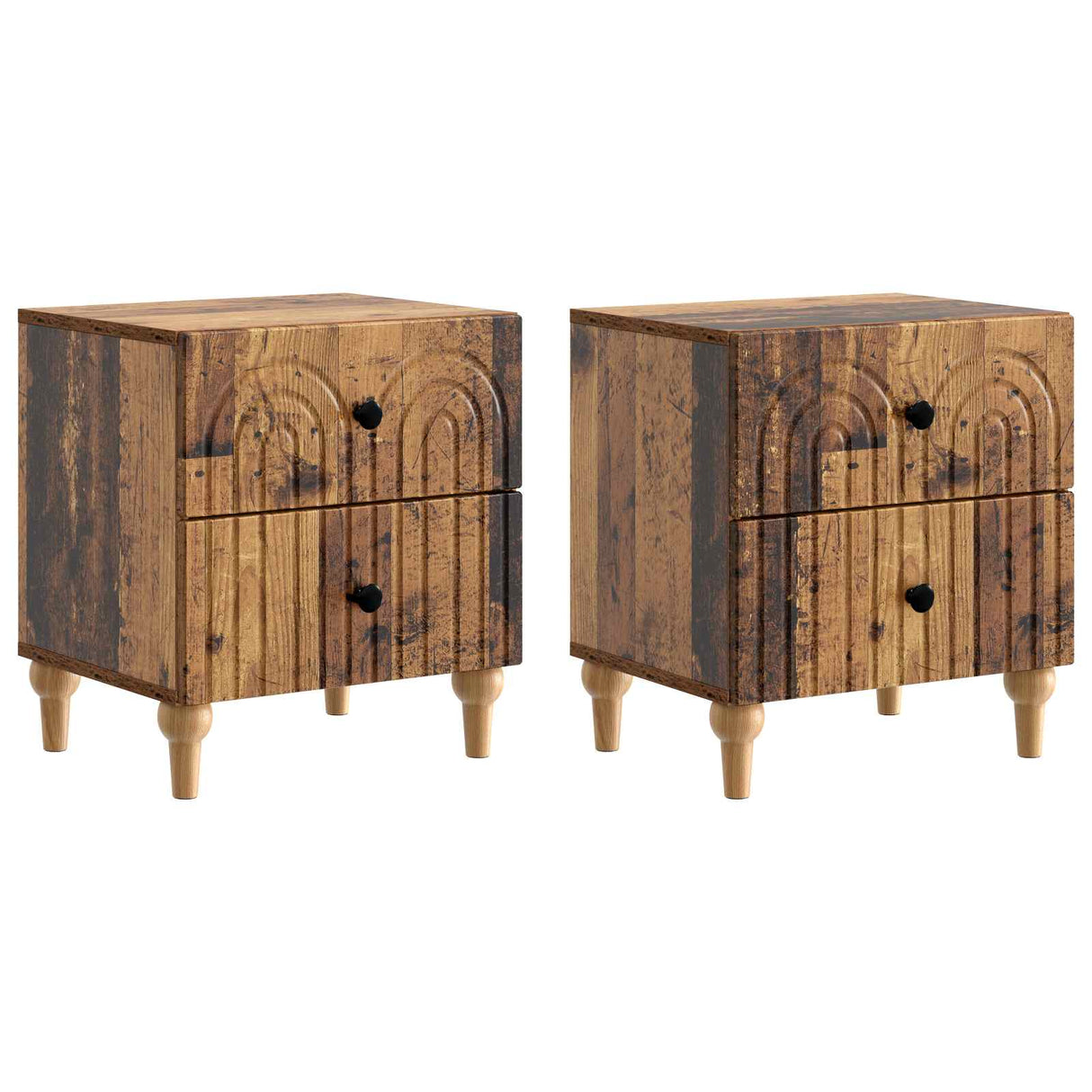 vidaXL Nightstand with Drawer White 43 x 34.5 x 48 cm Engineered Wood