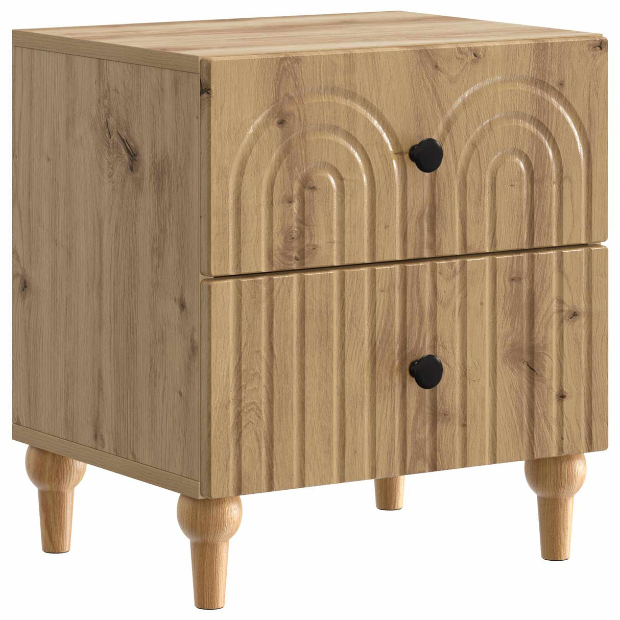 vidaXL Nightstand with Drawer White 43 x 34.5 x 48 cm Engineered Wood