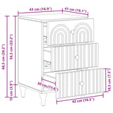 vidaXL Nightstand with Drawer White 43x 41 x 66.5 cm Engineered Wood