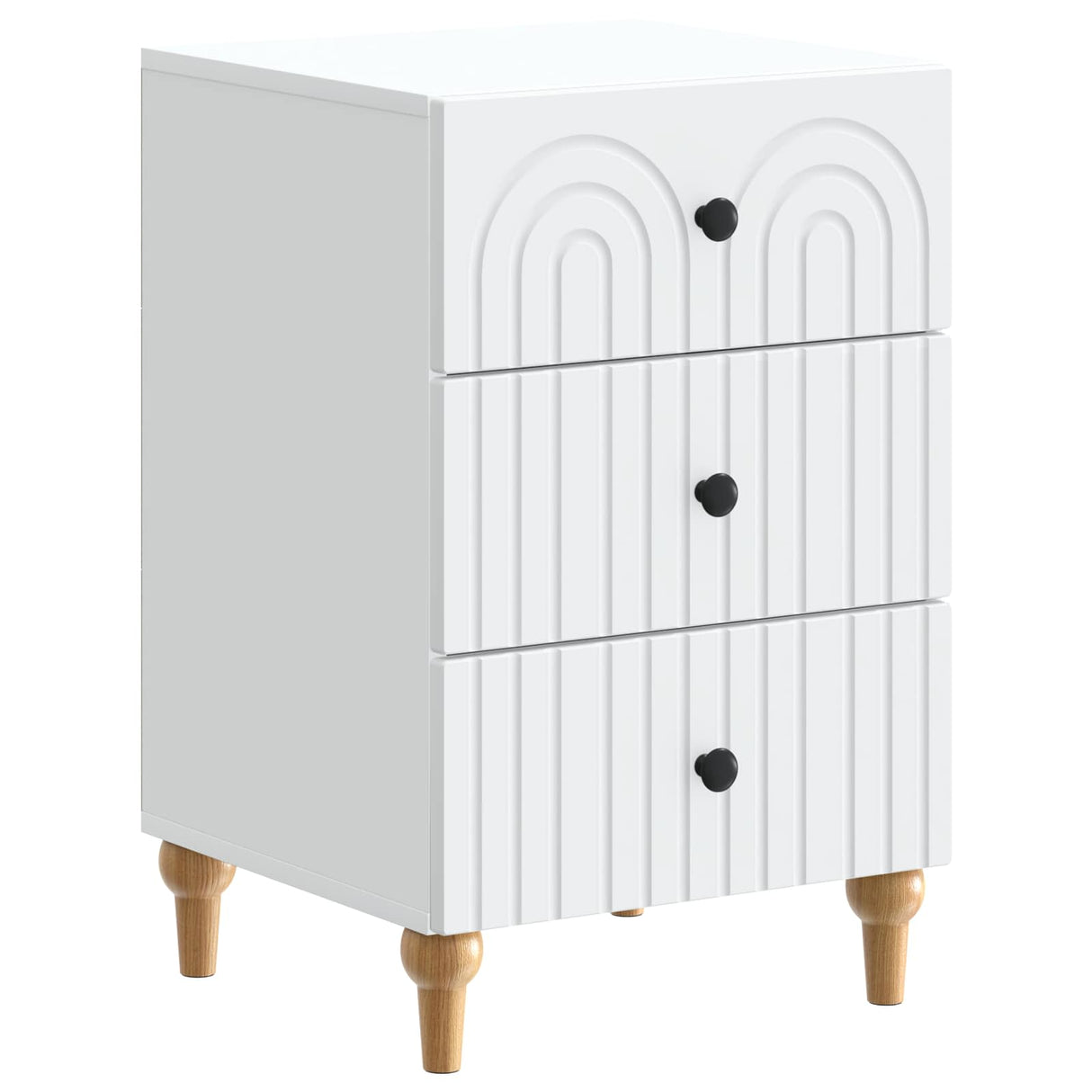 vidaXL Nightstand with Drawer White 43x 41 x 66.5 cm Engineered Wood