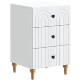 vidaXL Nightstand with Drawer White 43x 41 x 66.5 cm Engineered Wood