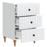 vidaXL Nightstand with Drawer White 43x 41 x 66.5 cm Engineered Wood
