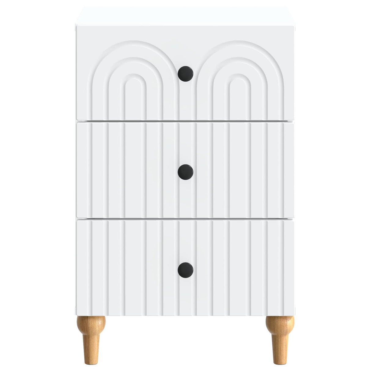 vidaXL Nightstand with Drawer White 43x 41 x 66.5 cm Engineered Wood