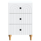 vidaXL Nightstand with Drawer White 43x 41 x 66.5 cm Engineered Wood
