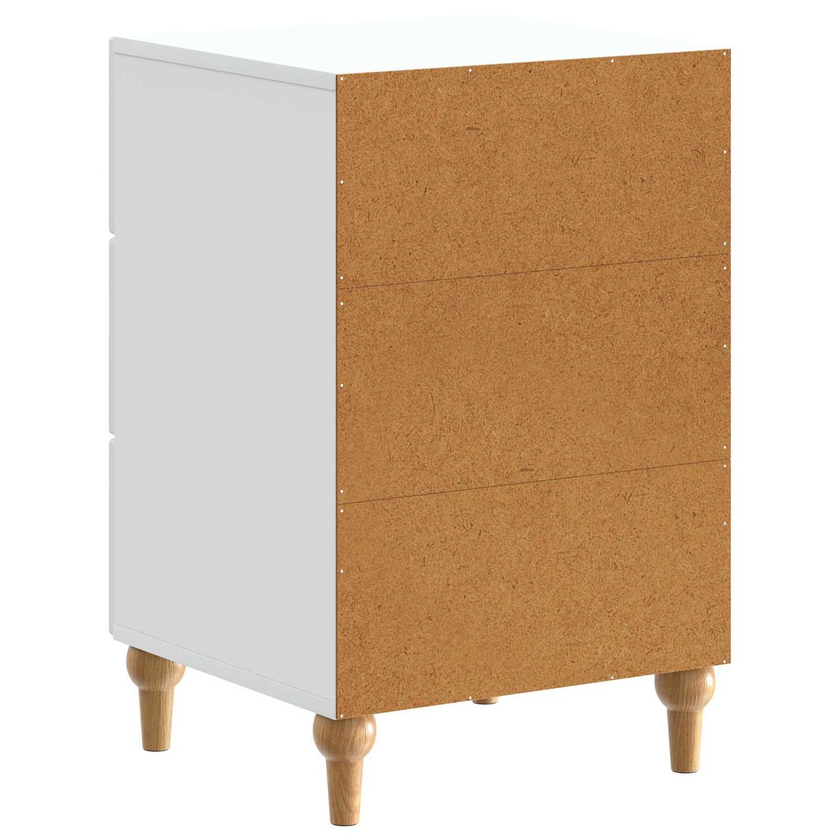 vidaXL Nightstand with Drawer White 43x 41 x 66.5 cm Engineered Wood