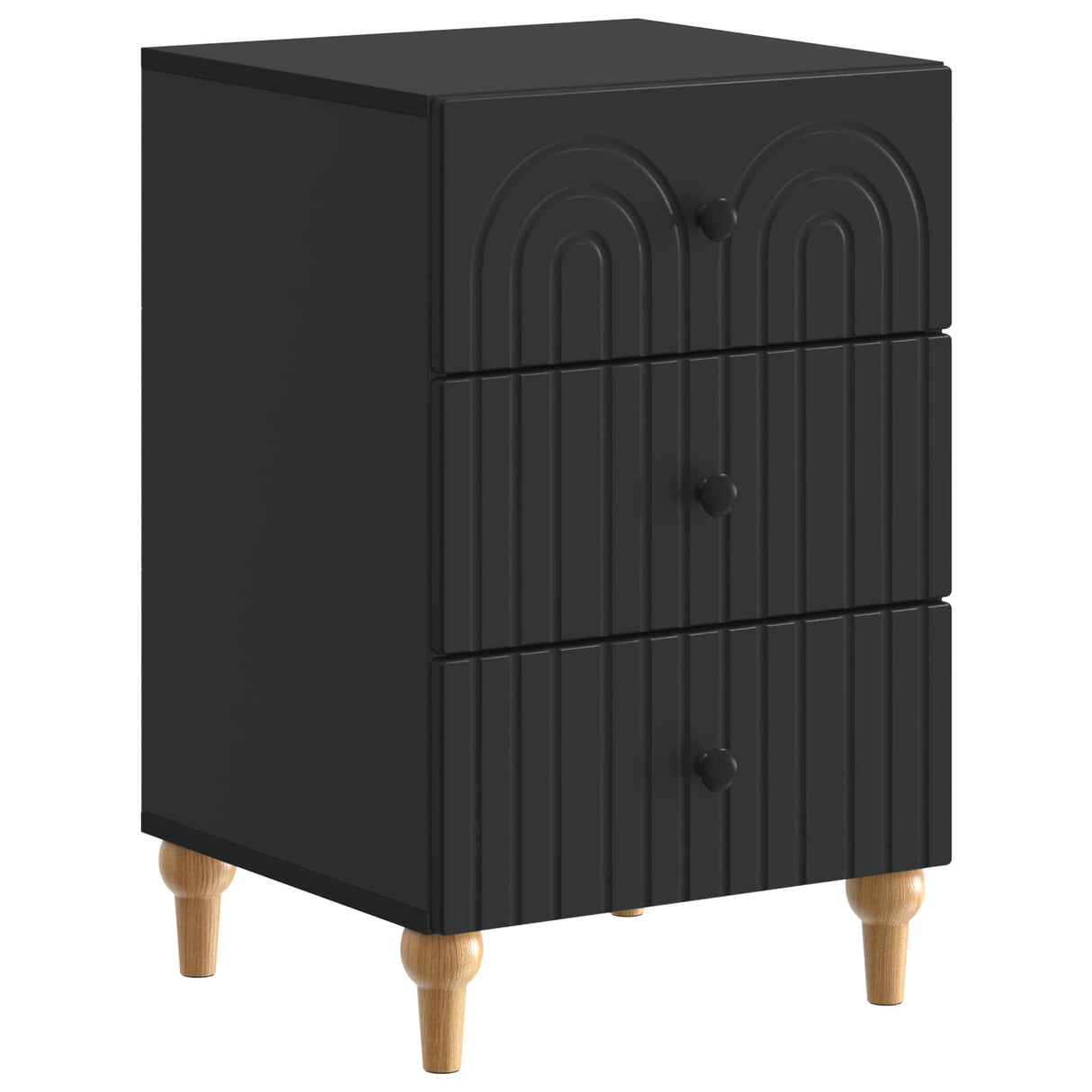 vidaXL Nightstand with Drawer White 43x 41 x 66.5 cm Engineered Wood