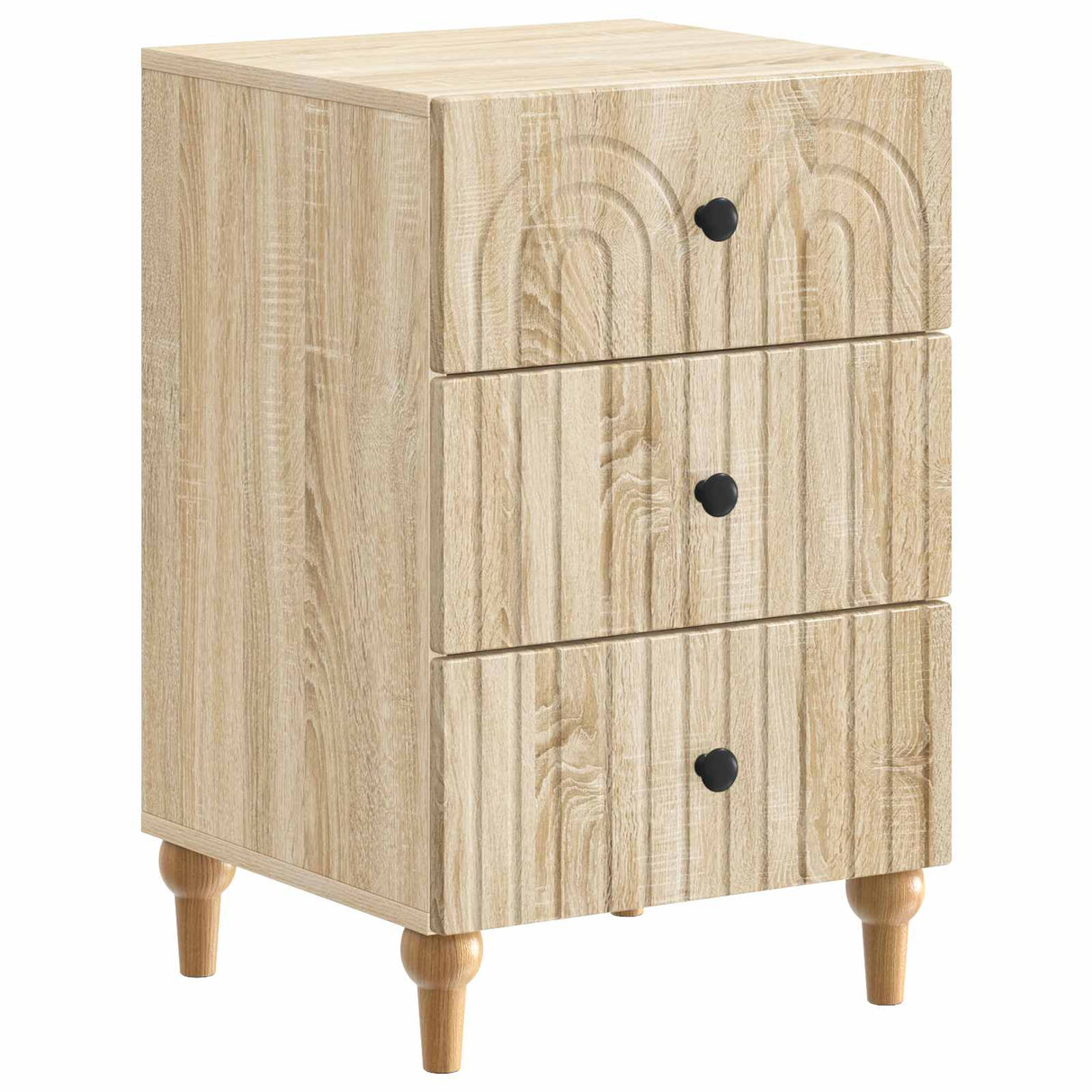vidaXL Nightstand with Drawer White 43x 41 x 66.5 cm Engineered Wood