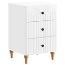 vidaXL Nightstand with Drawer White 43x 41 x 66.5 cm Engineered Wood