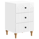 vidaXL Nightstand with Drawer White 43x 41 x 66.5 cm Engineered Wood