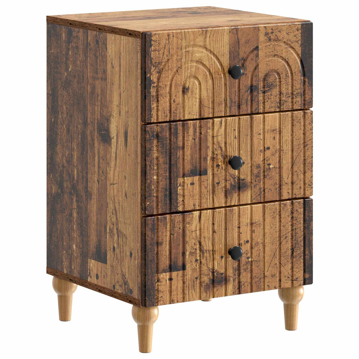 vidaXL Nightstand with Drawer White 43x 41 x 66.5 cm Engineered Wood