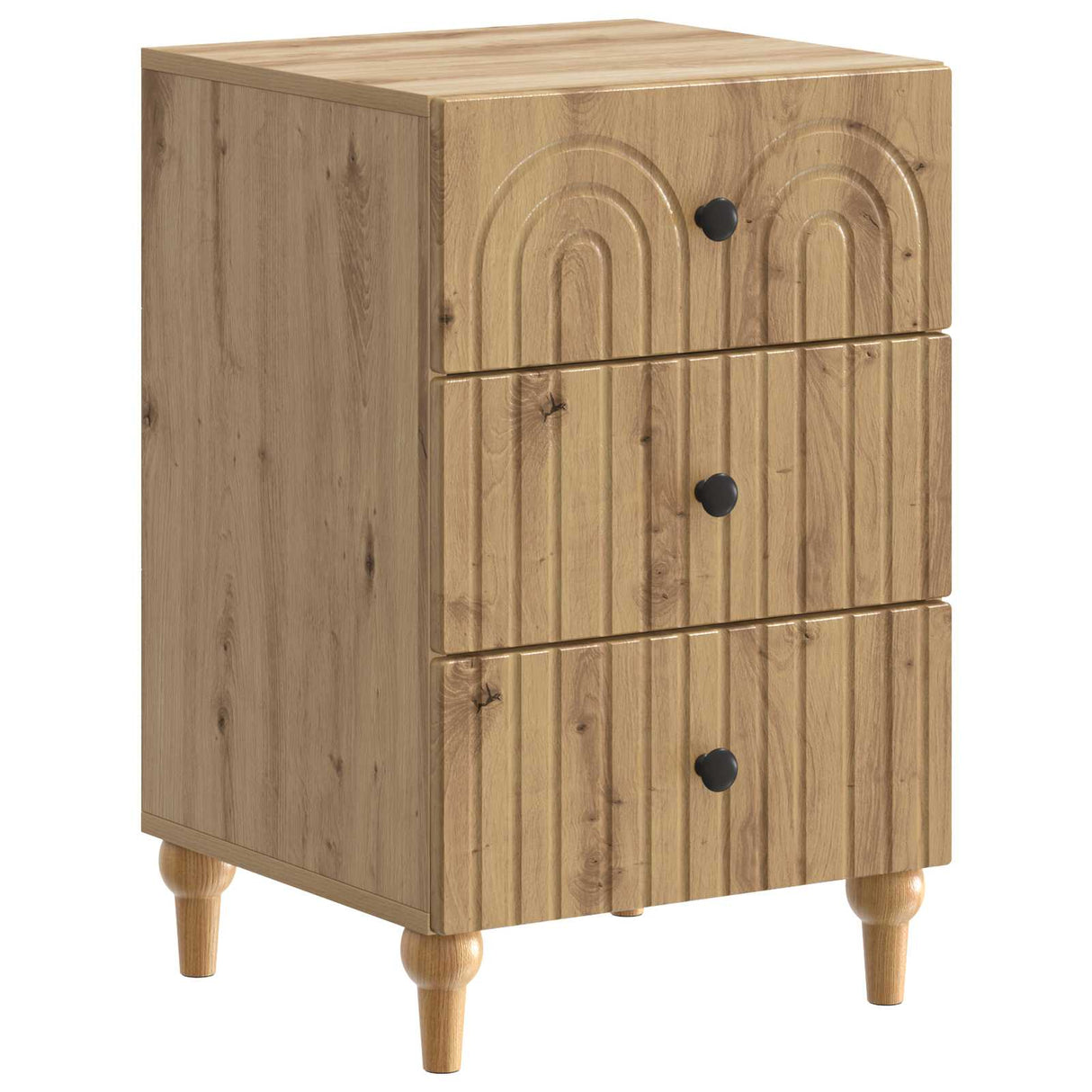 vidaXL Nightstand with Drawer White 43x 41 x 66.5 cm Engineered Wood