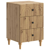 vidaXL Nightstand with Drawer White 43x 41 x 66.5 cm Engineered Wood