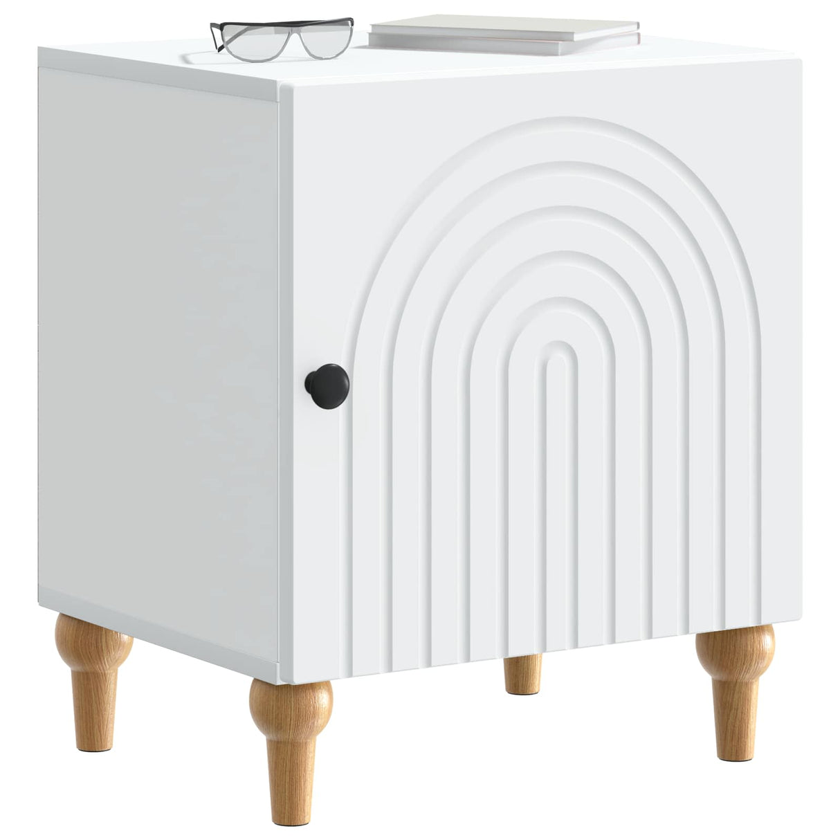 vidaXL Nightstand White 43 x 34.5 x 50 cm Engineered Wood