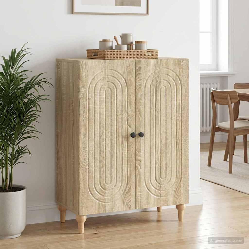 vidaXL Dressoir Wit 66 x 34,5 x 90 cm Bewerkt hout