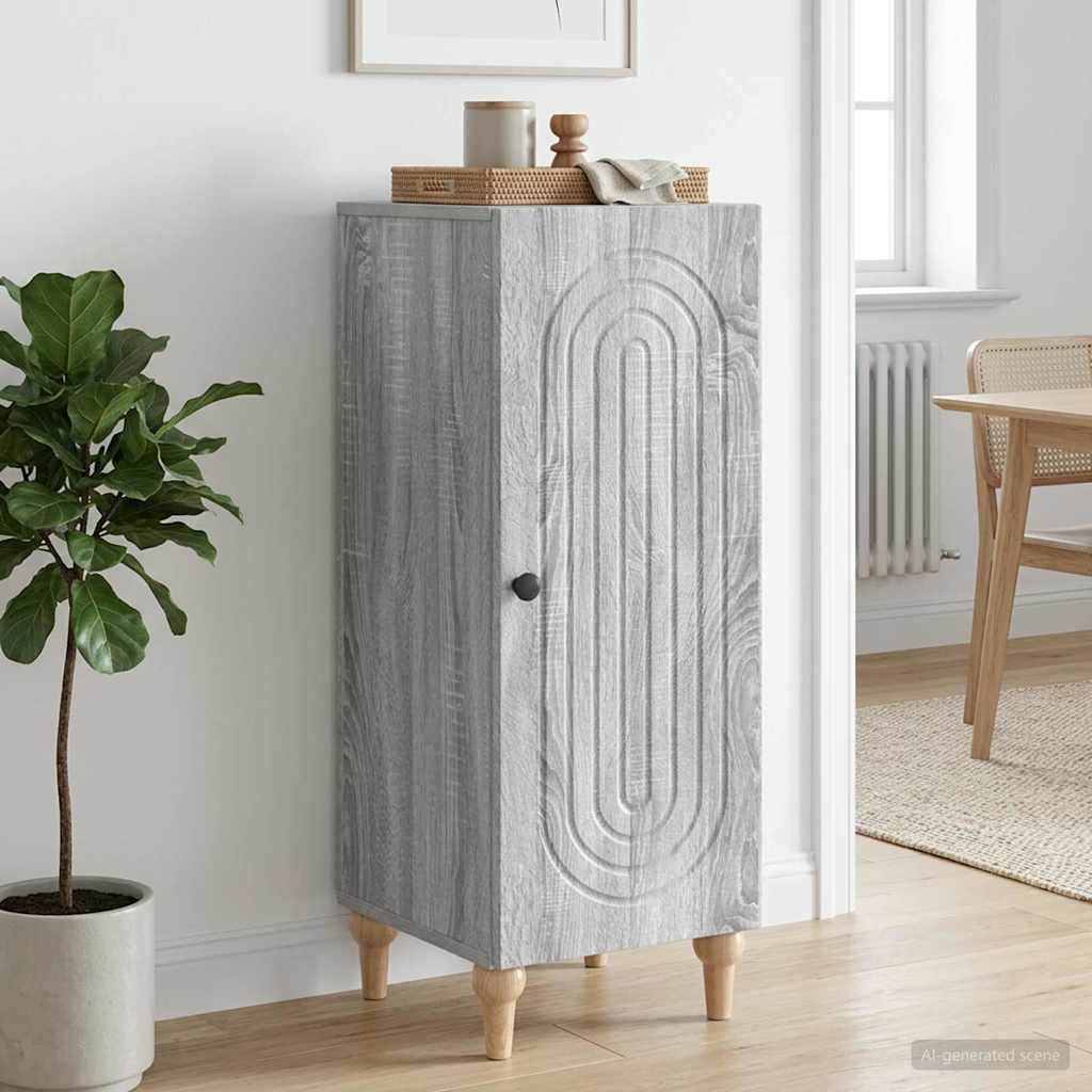 vidaXL Dressoir Wit 33 x 34,5 x 90 cm Bewerkt hout