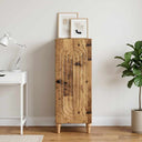 vidaXL Dressoir Wit 33 x 34,5 x 90 cm Bewerkt hout