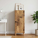 vidaXL Dressoir Wit 33 x 34,5 x 90 cm Bewerkt hout