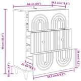 vidaXL Ladekast Wit 66 x 34,5 x 90 cm Bewerkt hout