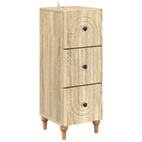 vidaXL Ladekast Wit 33 x 34,5 x 90 cm Bewerkt hout