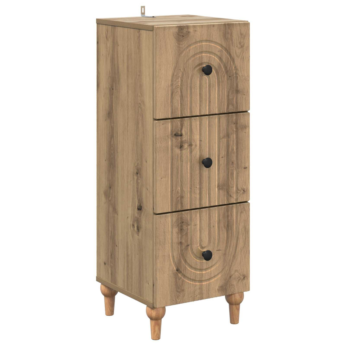 vidaXL Ladekast Wit 33 x 34,5 x 90 cm Bewerkt hout