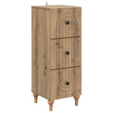 vidaXL Ladekast Wit 33 x 34,5 x 90 cm Bewerkt hout