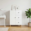 vidaXL Dressoir met lade Wit 66 x 34,5 x 90 cm Bewerkt hout
