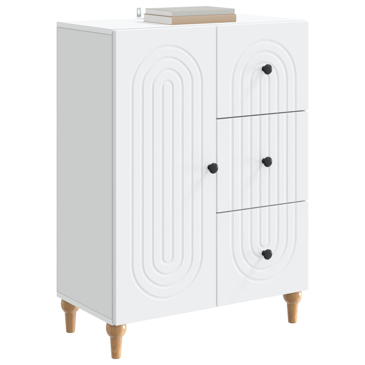vidaXL Dressoir met lade Wit 66 x 34,5 x 90 cm Bewerkt hout