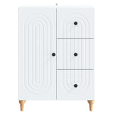 vidaXL Dressoir met lade Wit 66 x 34,5 x 90 cm Bewerkt hout
