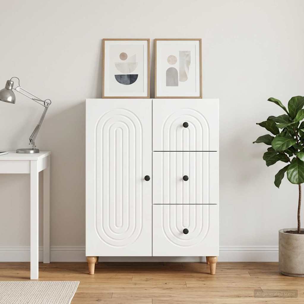vidaXL Dressoir met lade Wit 66 x 34,5 x 90 cm Bewerkt hout