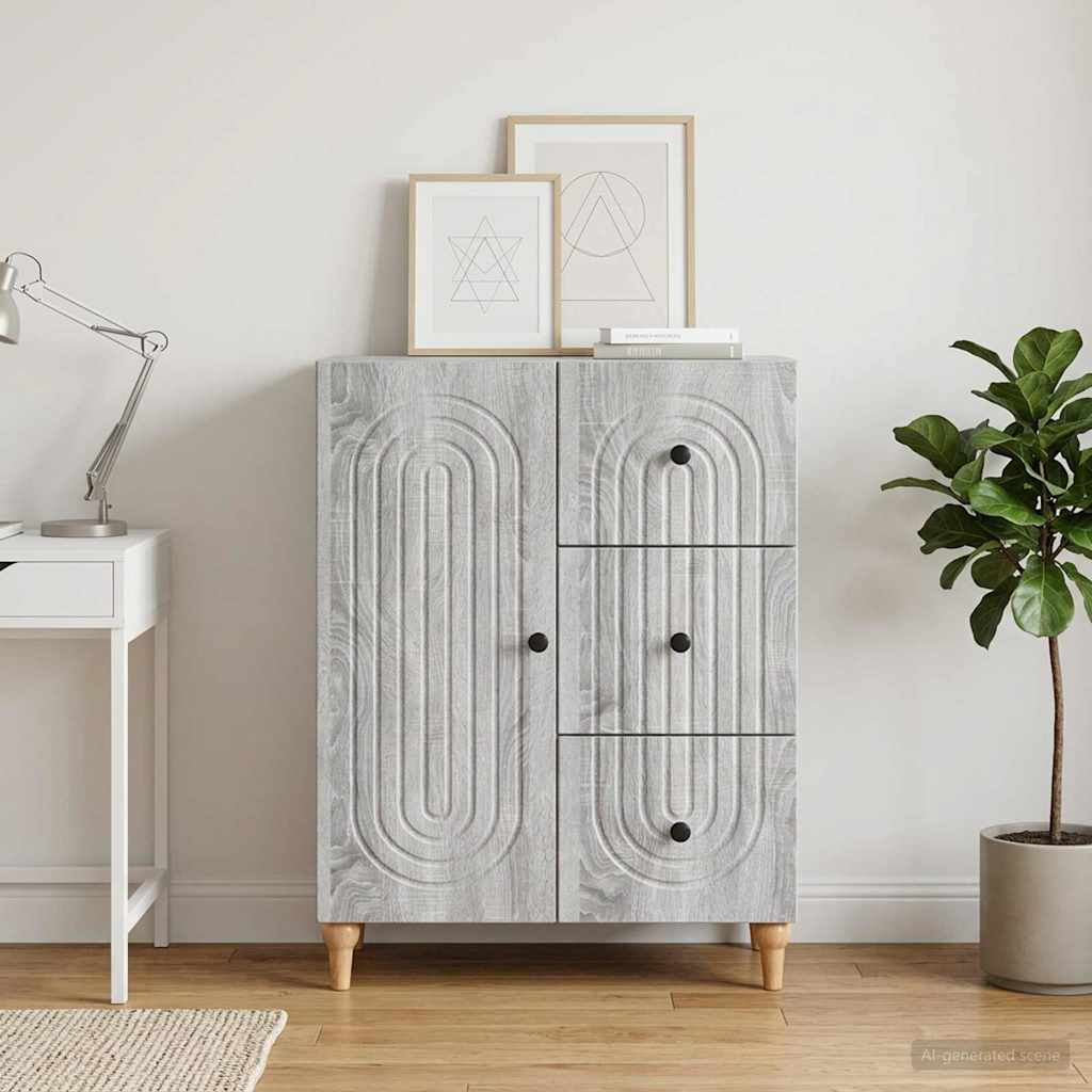 vidaXL Dressoir met lade Wit 66 x 34,5 x 90 cm Bewerkt hout
