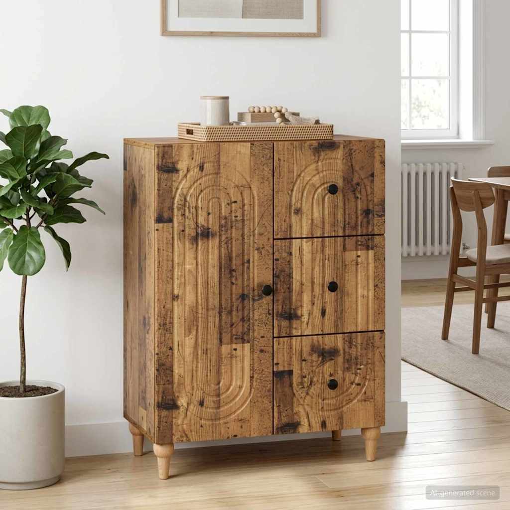 vidaXL Dressoir met lade Wit 66 x 34,5 x 90 cm Bewerkt hout