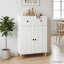 vidaXL Dressoir met lade Wit 66 x 34,5 x 90 cm Bewerkt hout