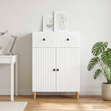 vidaXL Dressoir met lade Wit 66 x 34,5 x 90 cm Bewerkt hout