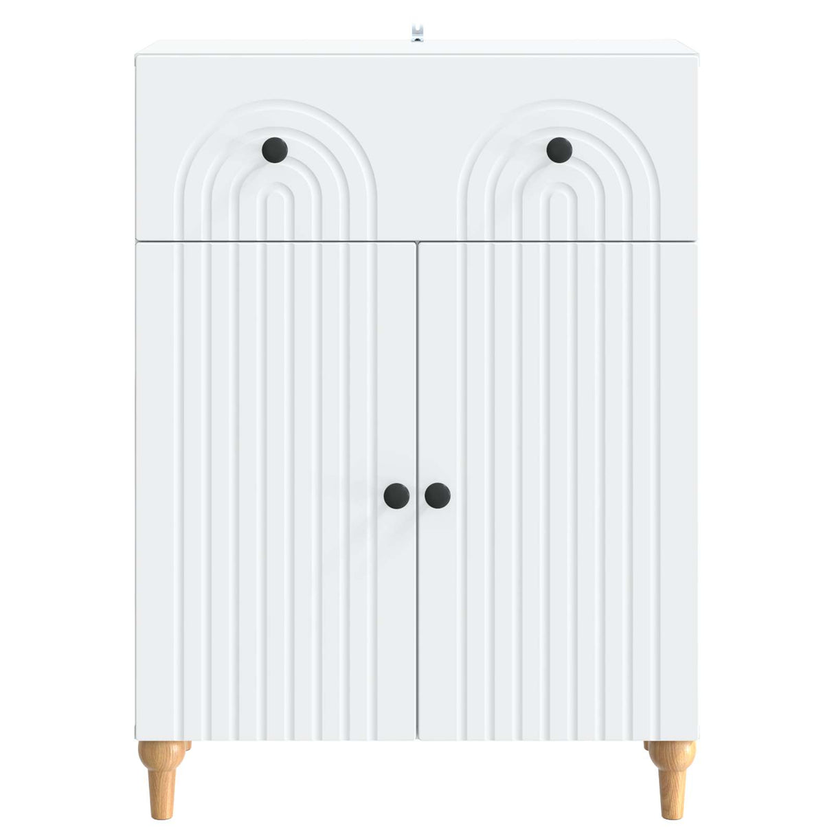 vidaXL Dressoir met lade Wit 66 x 34,5 x 90 cm Bewerkt hout