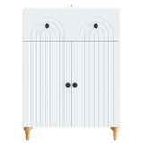 vidaXL Dressoir met lade Wit 66 x 34,5 x 90 cm Bewerkt hout