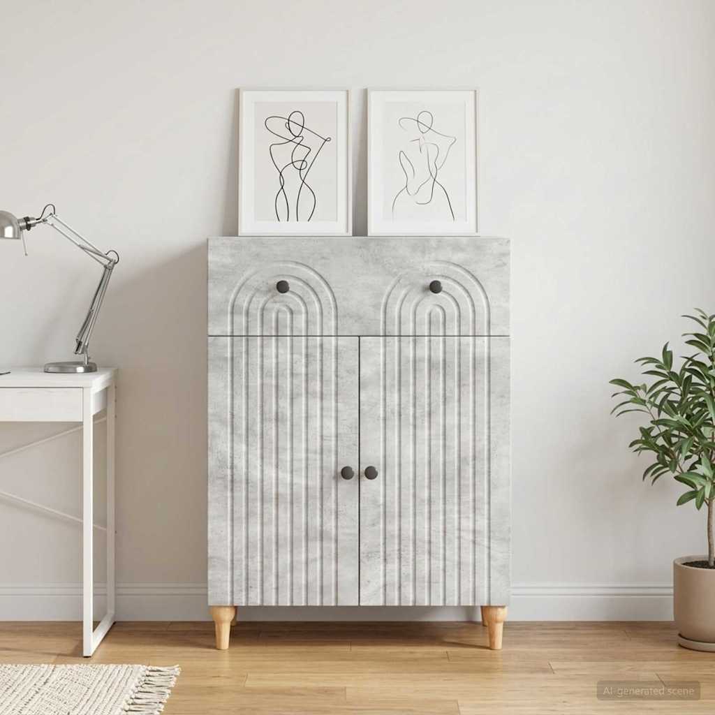 vidaXL Dressoir met lade Wit 66 x 34,5 x 90 cm Bewerkt hout