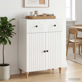 vidaXL Dressoir met lade Wit 66 x 34,5 x 90 cm Bewerkt hout