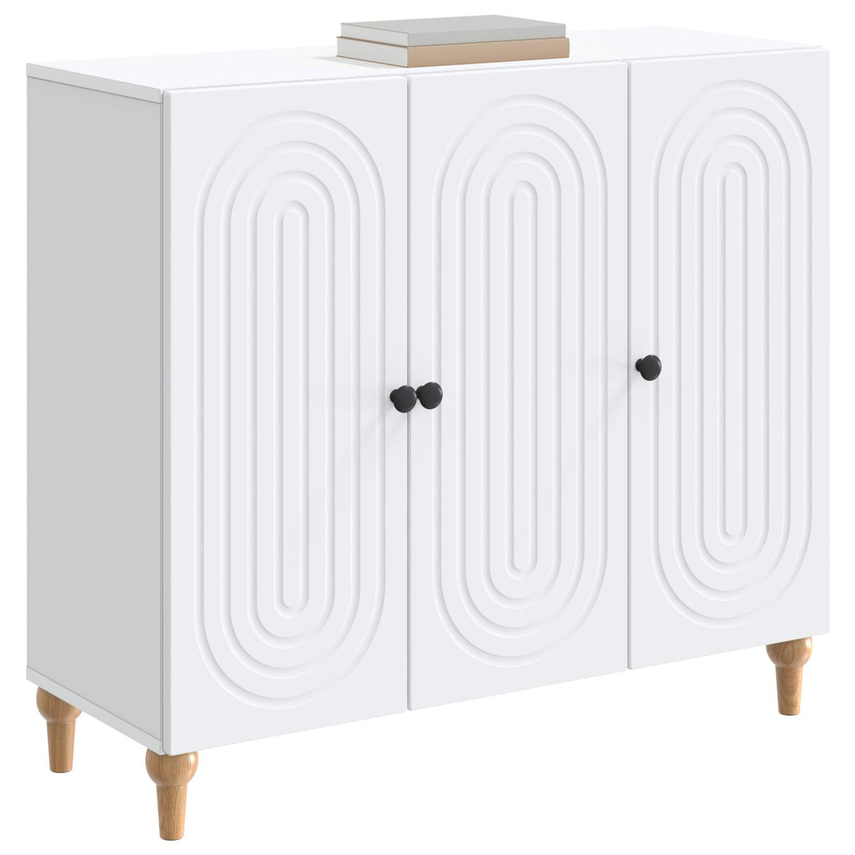 vidaXL Dressoir Wit 89 x 34,5 x 80 cm Bewerkt hout