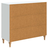 vidaXL Dressoir Wit 89 x 34,5 x 80 cm Bewerkt hout