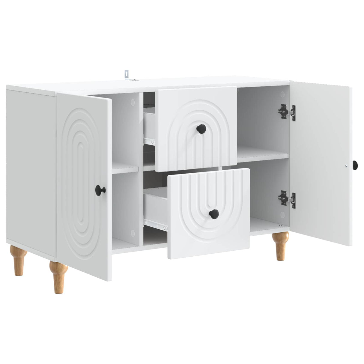 vidaXL TV Kast met lade Wit 89 x 34,5 x 60 cm Bewerkt hout