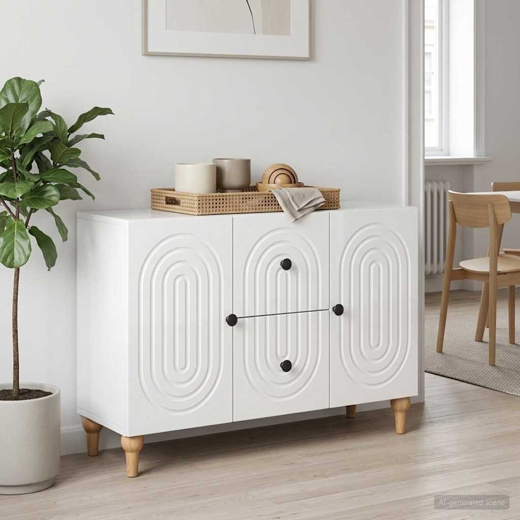 vidaXL TV Kast met lade Wit 89 x 34,5 x 60 cm Bewerkt hout