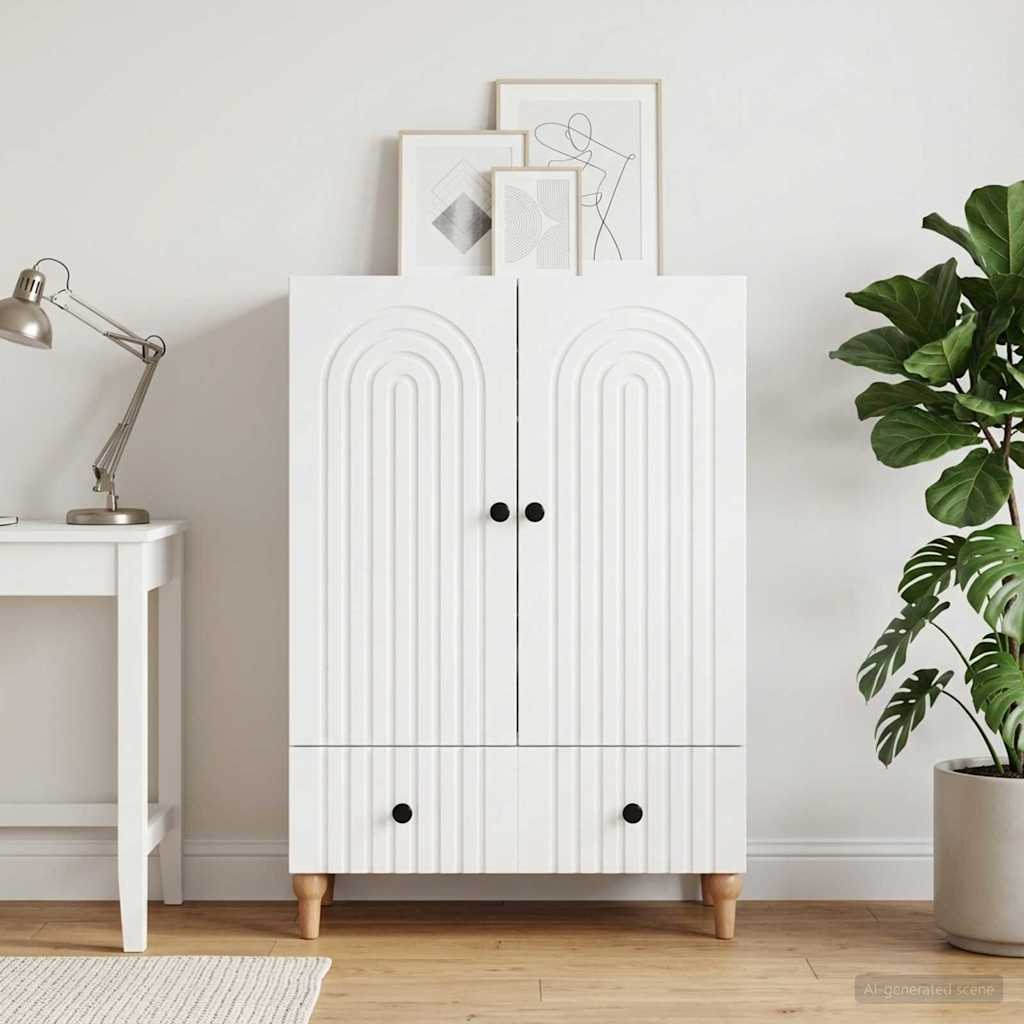 vidaXL Dressoir met lade Wit 66 x 34,5 x 95 cm Bewerkt hout